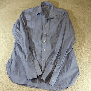 Charles Tyrwhitt French Cuff Shirt 17 Houndstooth Multicolor Cotton